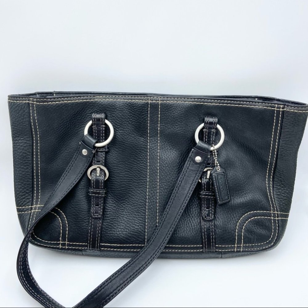 Coach Chelsea Black Pebbled Leather Shoulder Bag